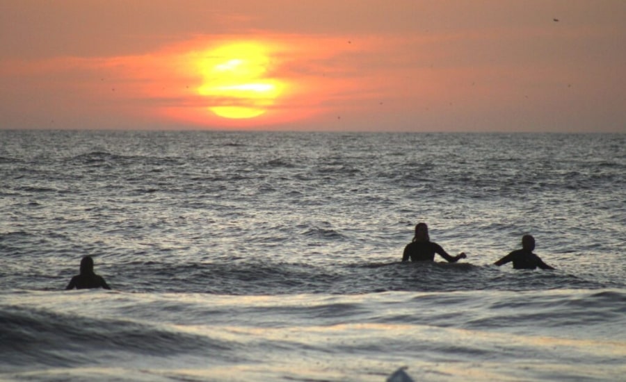 sunrise over the ocean in jacksonville beach florida